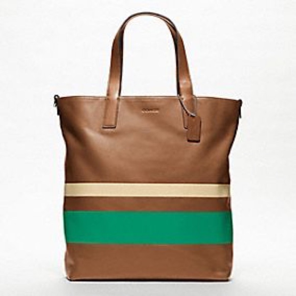 Authentic COACH Variegated Stripe Reversible Tote